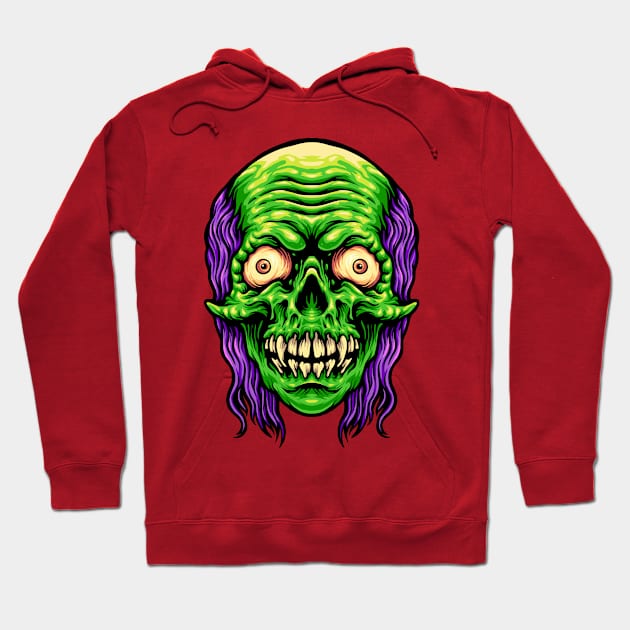 clown skull Hoodie by vaktorex